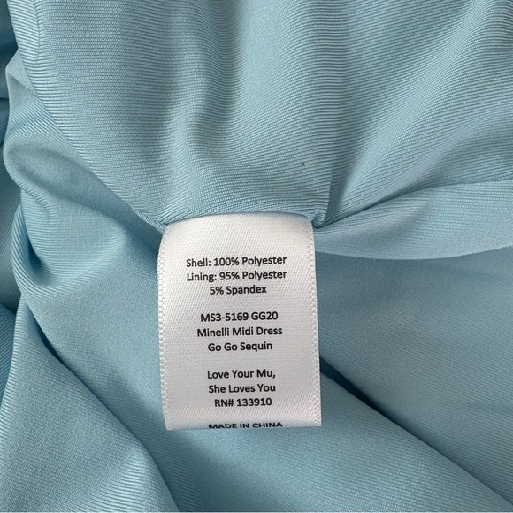 Show Me Your MuMu XL Minelli Midi Dress in GoGo Sequin blue green - Picture 8 of 9